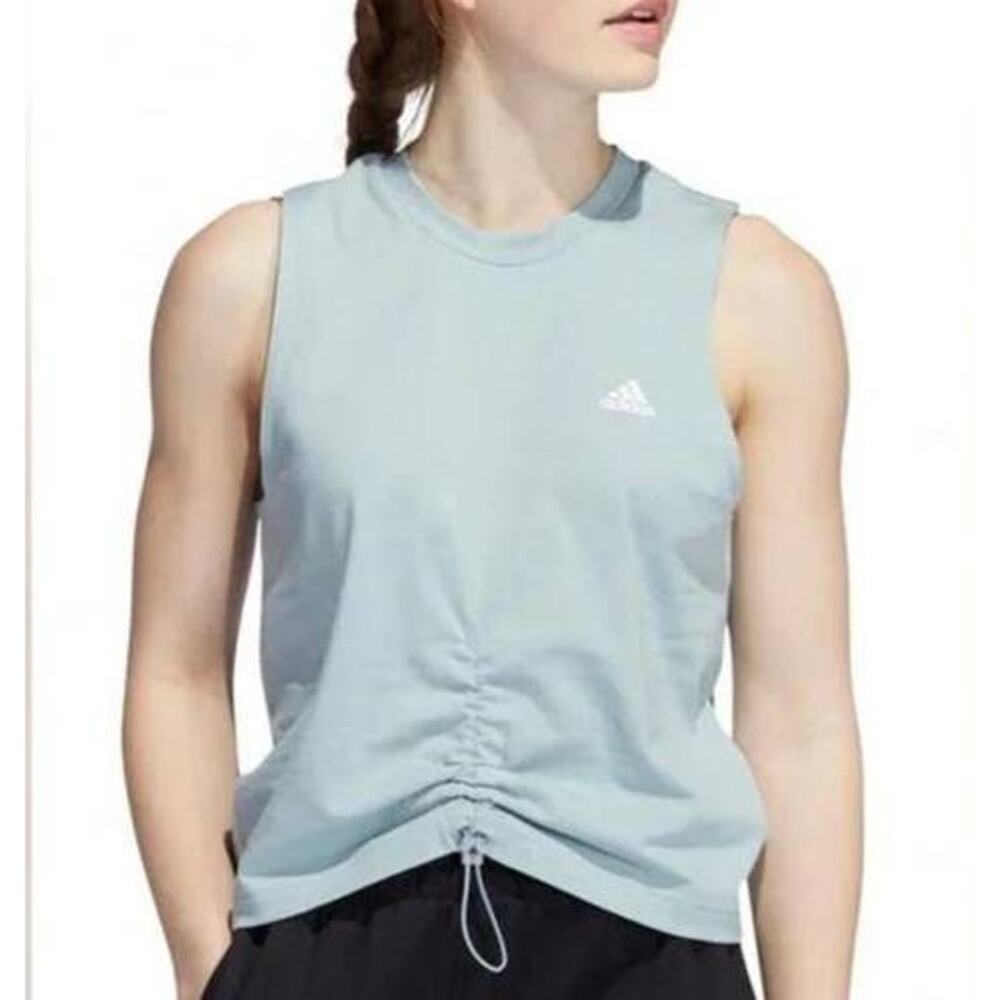 NWT Adidas Blue Cinch Tie Tank Top (Small)